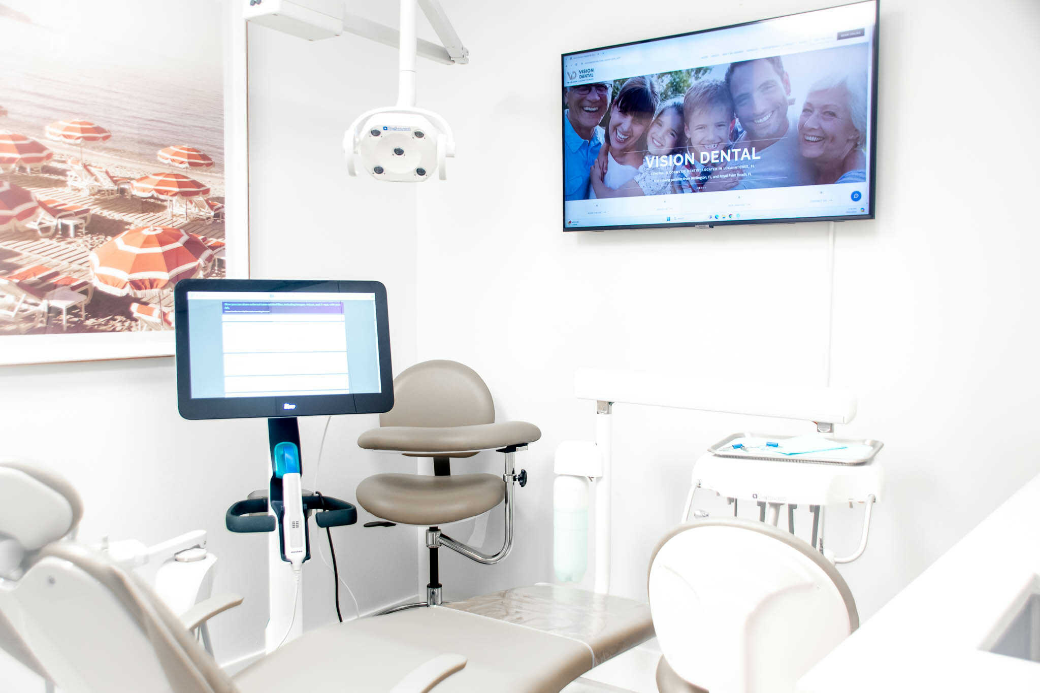 Treatment room at Vision Dental, near Westlake, FL